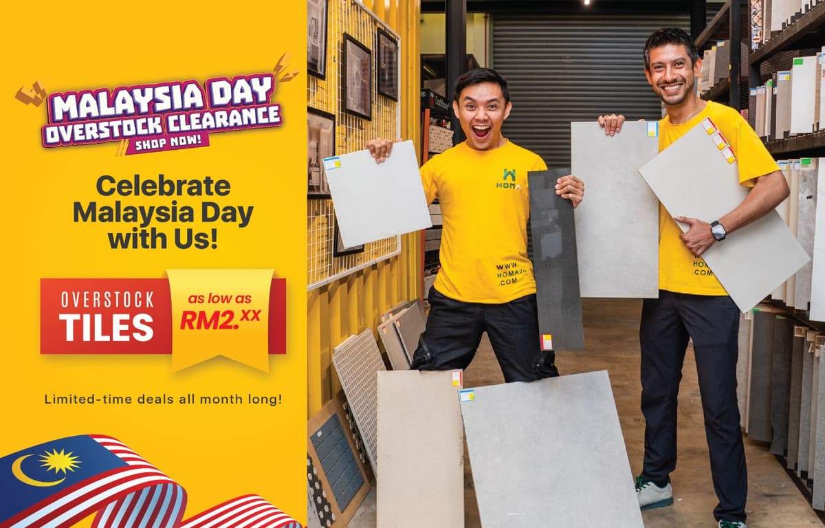 Modern bathroom with tiles